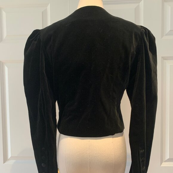 NWT Laura Ashley black velvet evening jacket US 8 - Picture 3 of 8